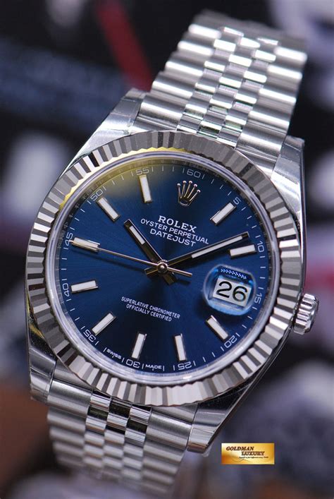 rolex oyster perpetual datejust blue dial price|new rolex datejust 41 2021.